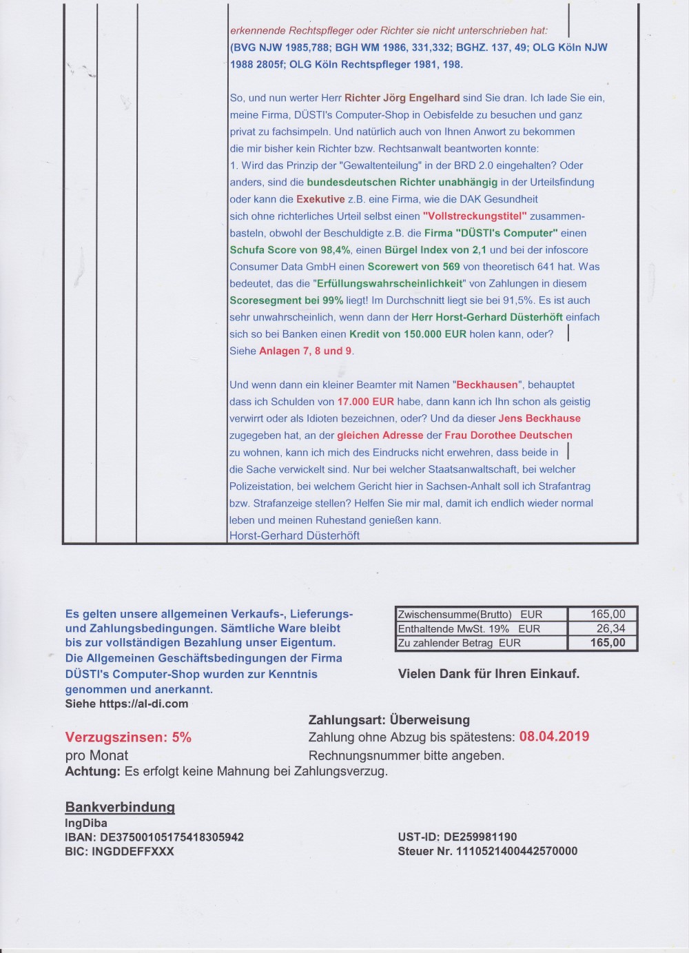 Rechnung 005 2019 Blatt 3 3 vom 10.03.2019